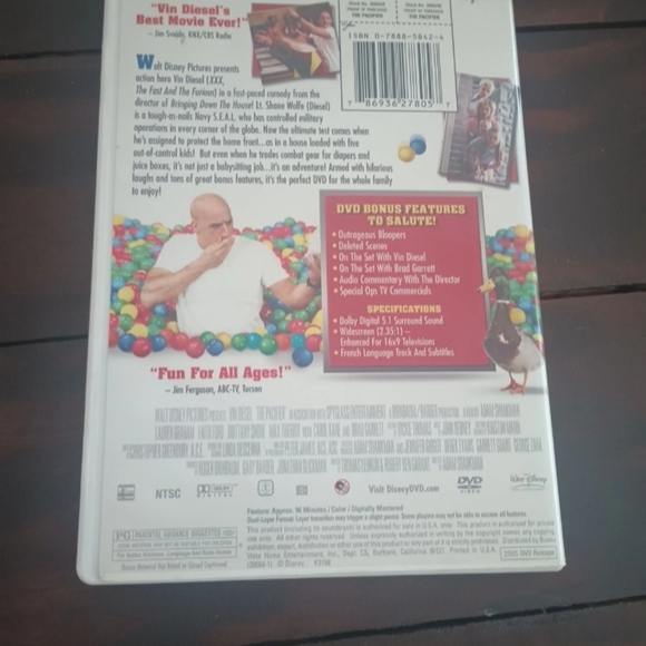 The Pacifier - Widescreen Edition (DVD) DVD Vin Diesel - Picture 2 of 3